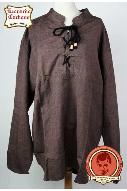 Camisa medieval ligera marrón - edición limitada
