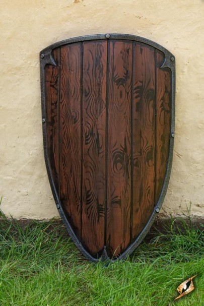 Escudo medieval de soldado - Madera - 90x60 cm