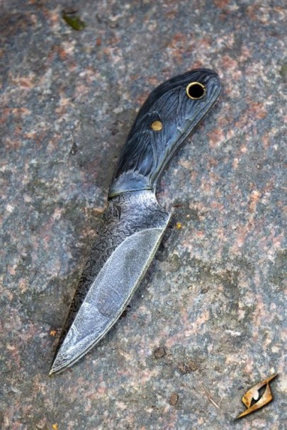 Cuchillo de Trampero - Negro - 20cm