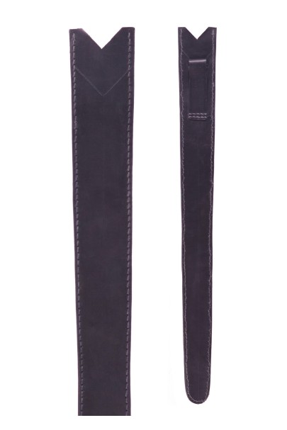 Black leather scabbard for dybek blunt practical sword