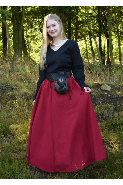Falda medieval de mujer, rojo