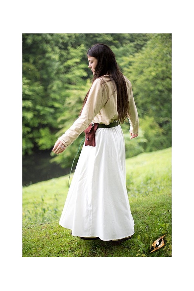 Falda básica de campesina- Blanco