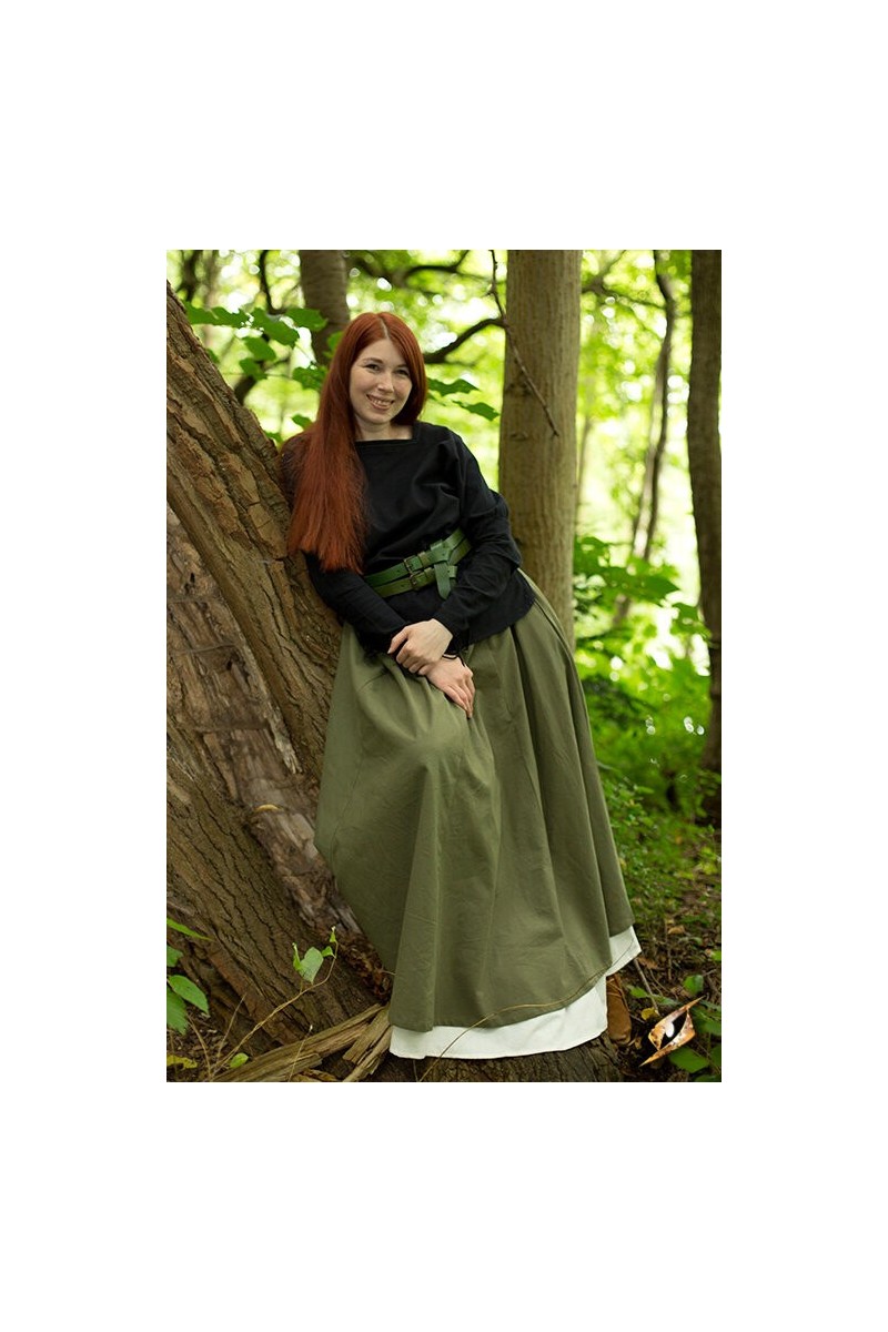 Falda básica de campesina- Verde